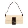 Bolso de mano Fendi  Baguette en lona monogram beige y cuero marrón - 360 thumbnail