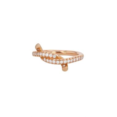 Cartier Entrelacés ring in pink gold and diamonds