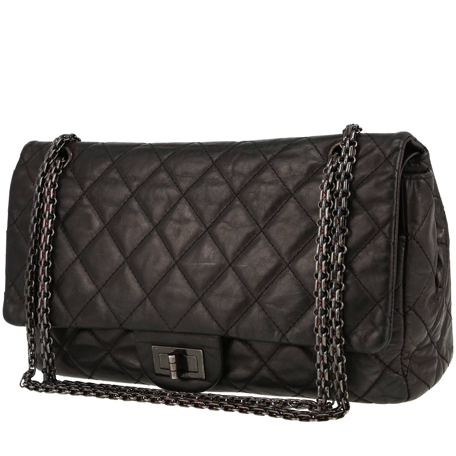 2.55 Handbag In Black Quilted Leather