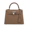 Borsa Hermès  Kelly 25 cm in pelle Epsom etoupe - 360 thumbnail