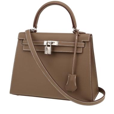 Sac à main Hermès  Kelly 25 cm en cuir epsom étoupe