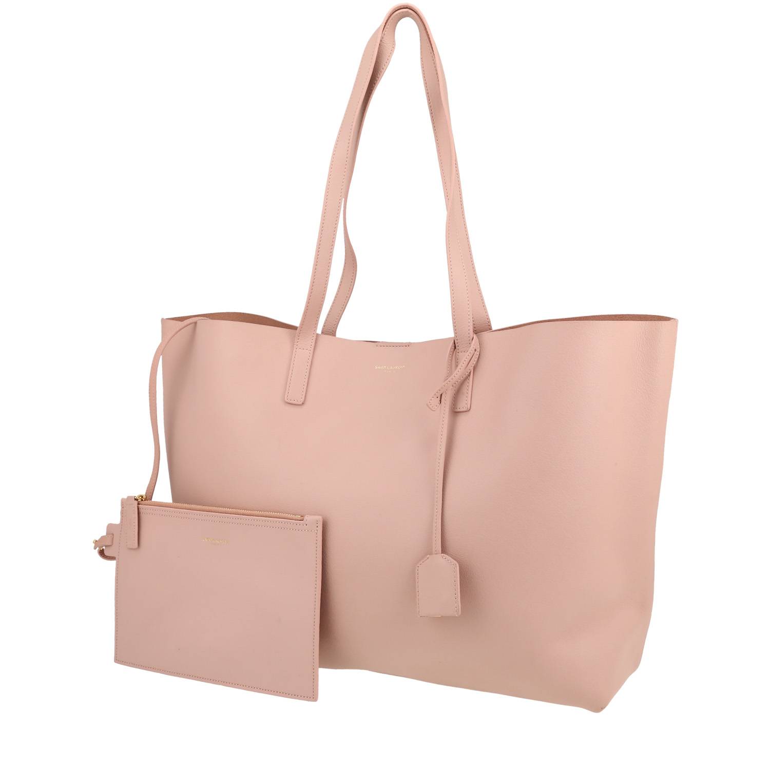Saint Laurent shopping bag in pink leather