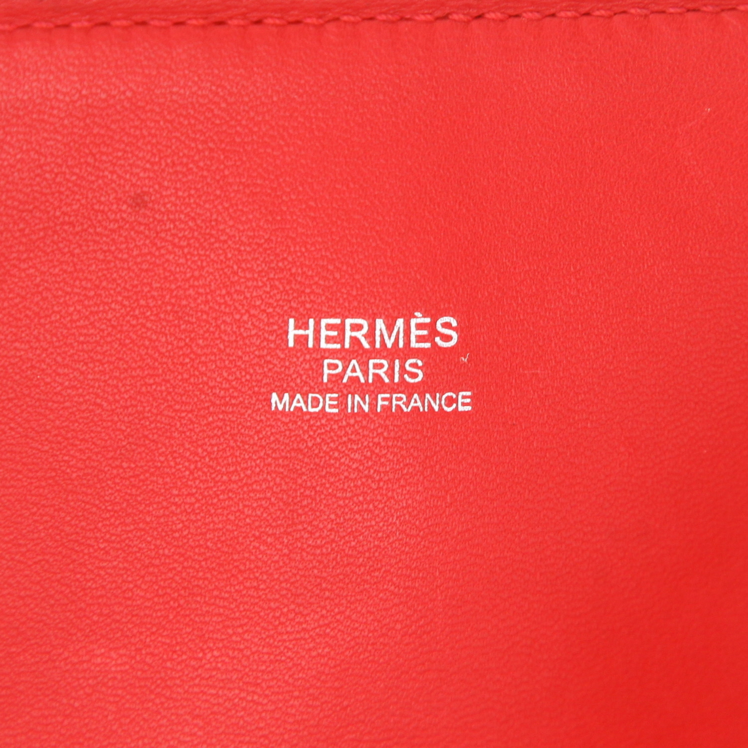Bolso de mano Hermès  Bolide 31 cm en cuero togo rojo Casaque - Detail D2