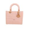 Bolso de mano Dior  Lady D-Lite en lona cannage rosa - 360 thumbnail