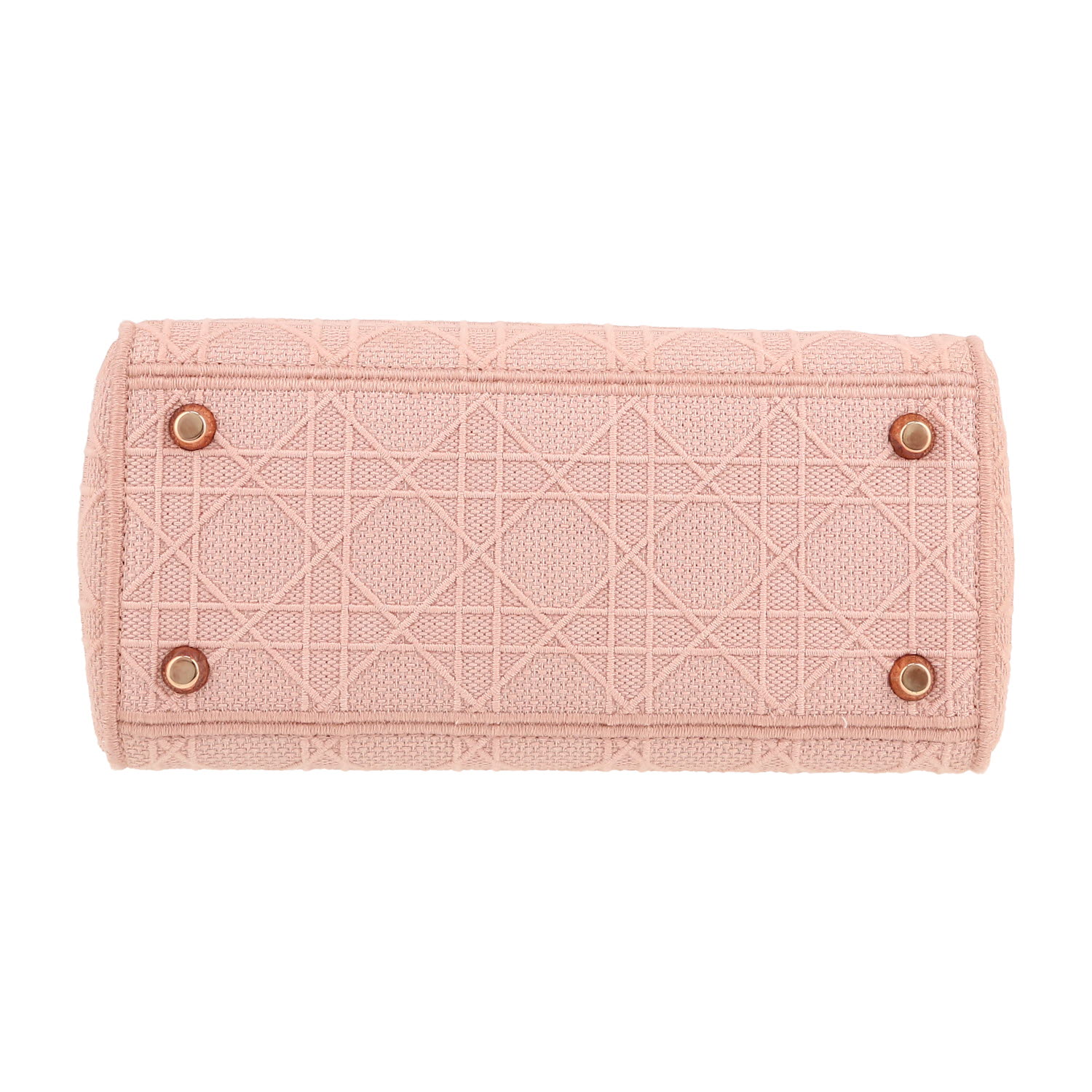 Dior  Lady D-Lite handbag  in pink canvas cannage - Detail D1