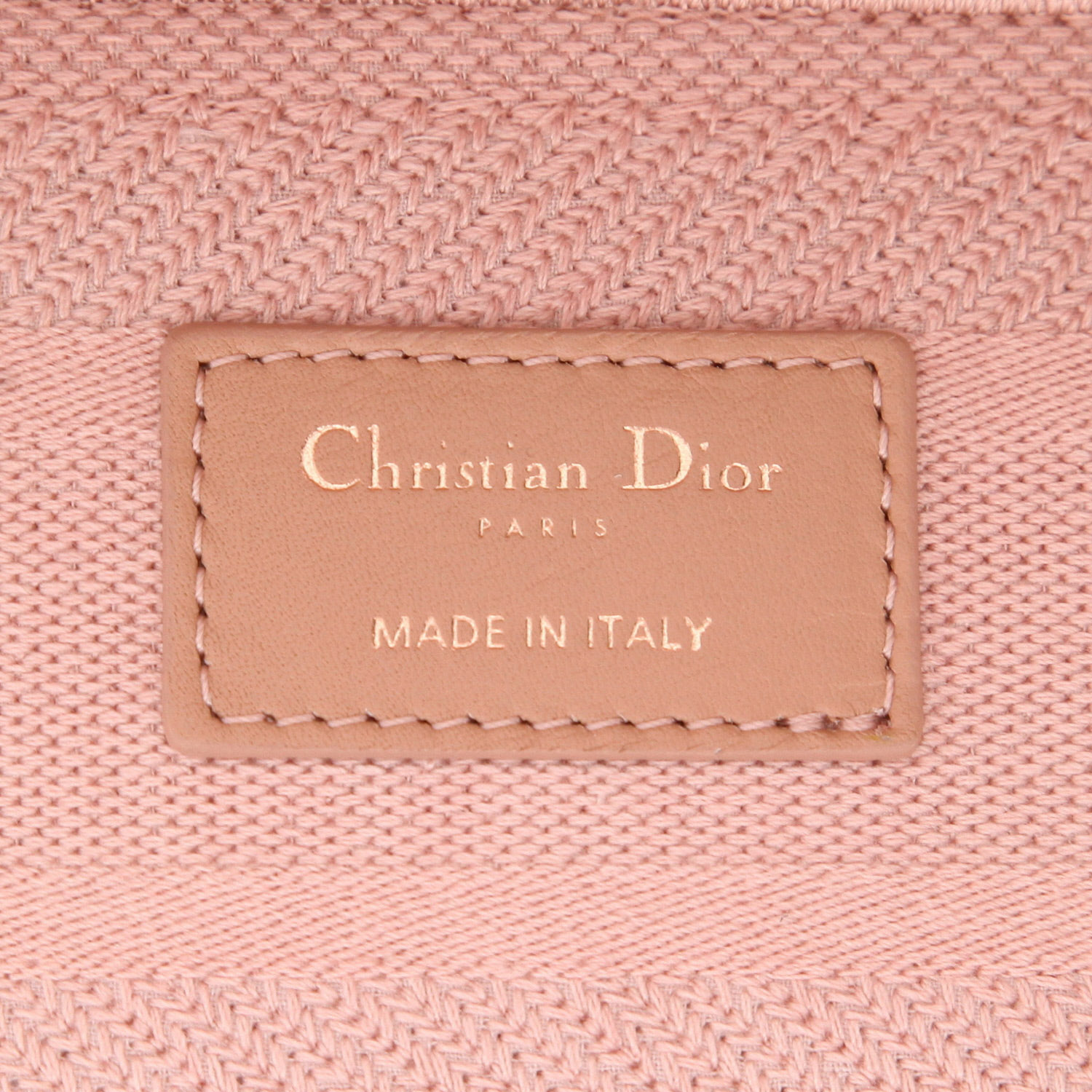 Sac à main Dior  Lady D-Lite en toile cannage rose - Detail D2