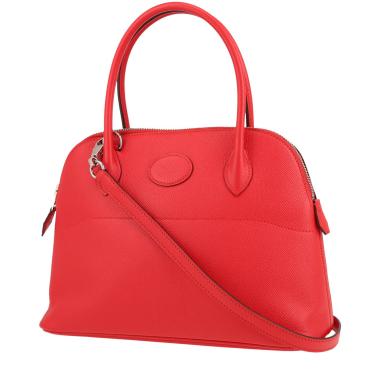 Bolso de mano Hermès  Bolide 25 cm en cuero epsom rojo Casaque