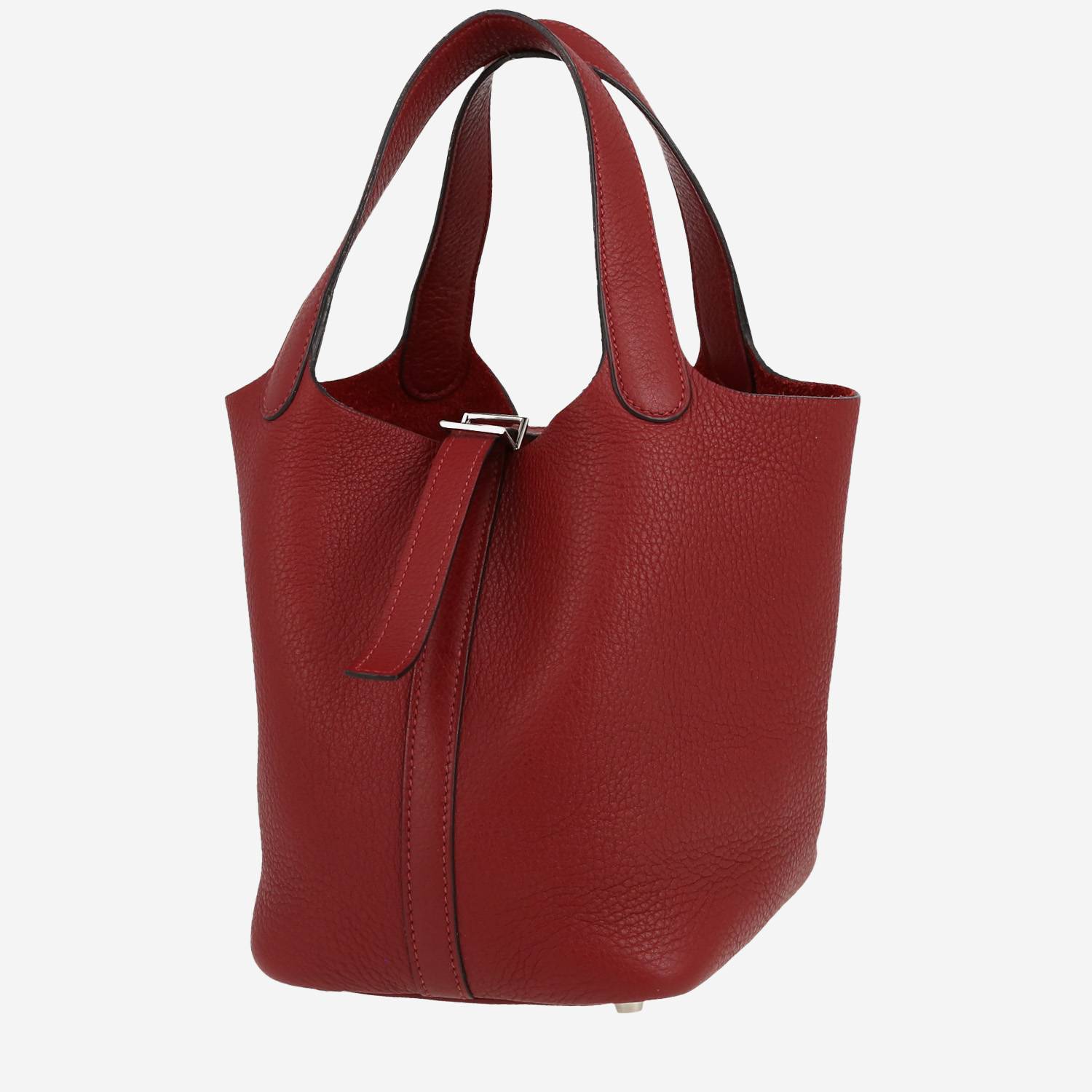 Hermès  Picotin handbag  in red H leather taurillon clémence