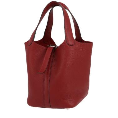 Borsa Hermès  Picotin in pelle taurillon clemence rosso H