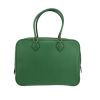 Bolso de mano Hermès  Plume en cuero Courchevel verde - 360 thumbnail