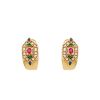 Paire de boucles d'oreilles Cartier Byzantine en or jaune, diamants et pierres de couleurs - 00pp thumbnail
