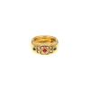Anello Cartier Byzantine in oro giallo, diamanti e smeraldo - 360 thumbnail