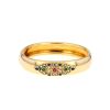 Bracelet années 90 Cartier Byzantine en or jaune, diamants et pierres de couleurs - 360 thumbnail