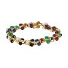 Vintage  bracelet in yellow gold, pearls and colored stones - 00pp thumbnail