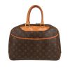 Bolso de mano Louis Vuitton  Deauville en lona Monogram marrón y cuero natural - 360 thumbnail