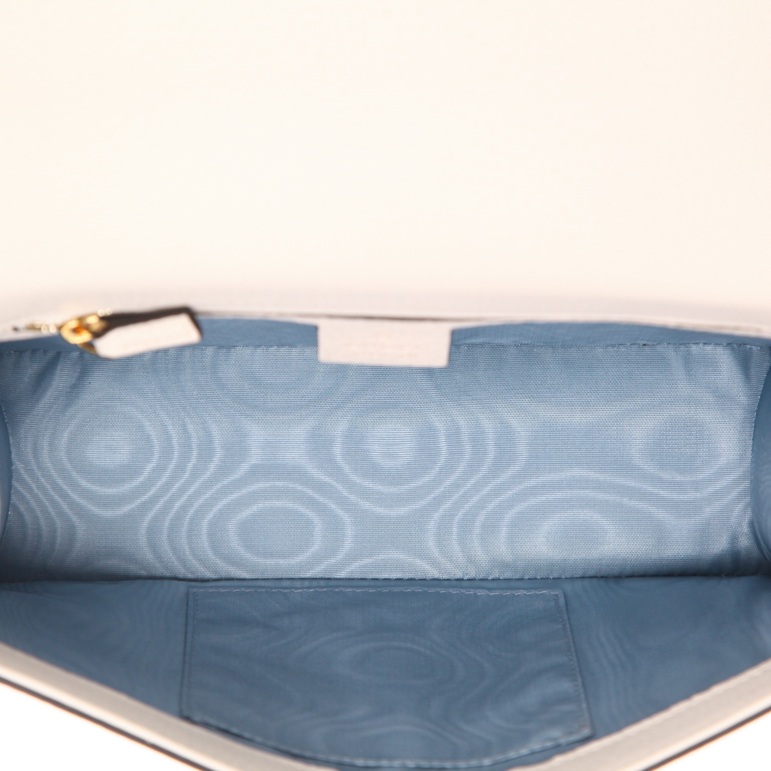 Gucci  Sylvie handbag  in ecru leather - Detail D3