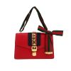 Gucci  Sylvie handbag  in red leather - 360 thumbnail