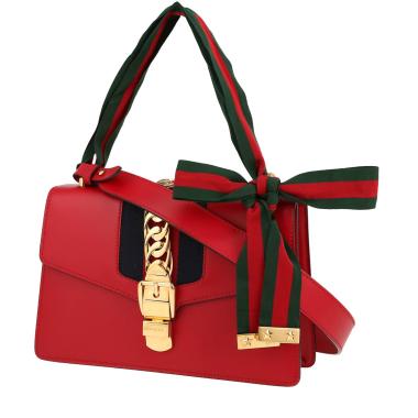 Bolso de mano Gucci  Sylvie en cuero rojo