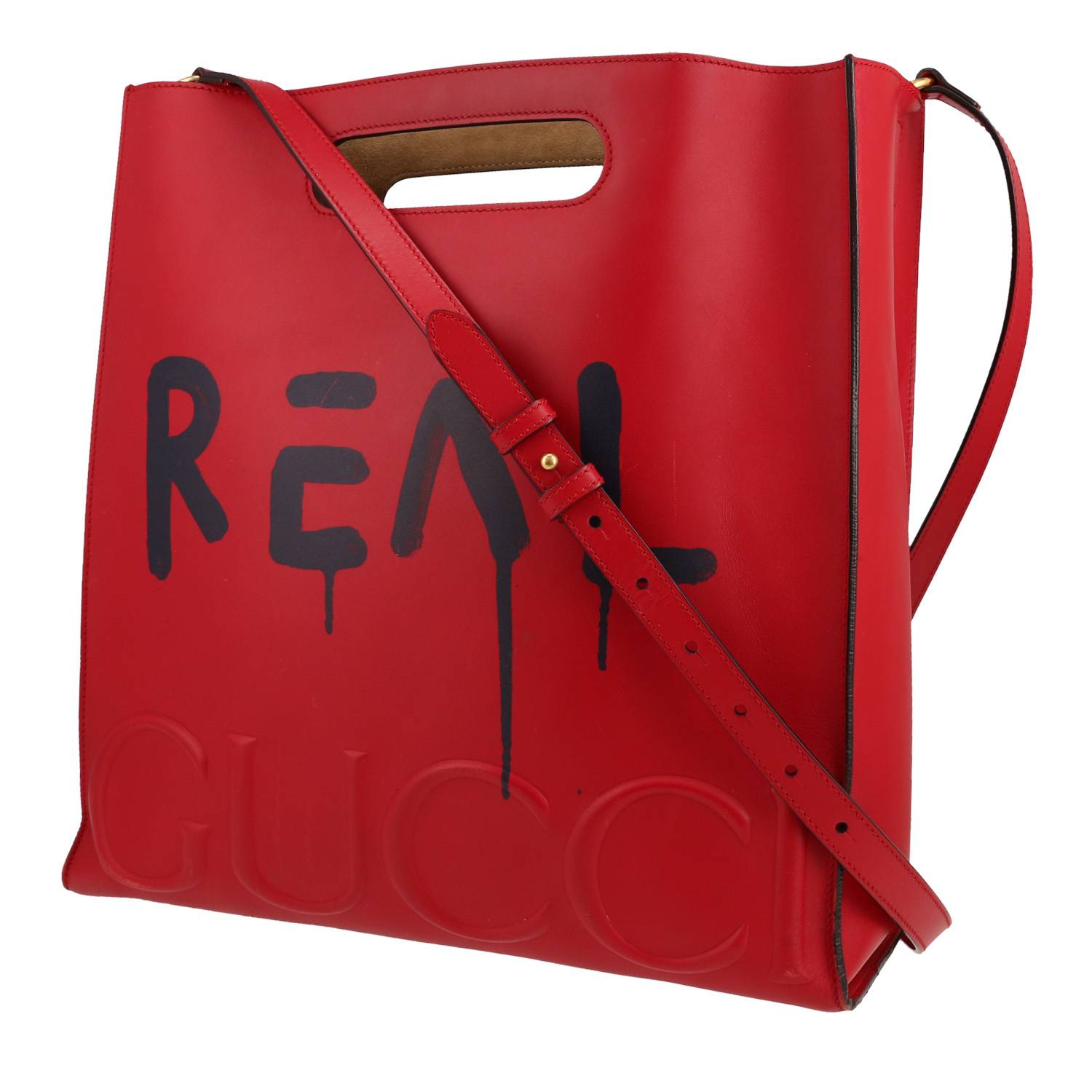 Shopping Bag In And Black Leather