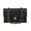 Chanel  Timeless Petit shoulder bag  in navy blue quilted grained leather - 360 thumbnail