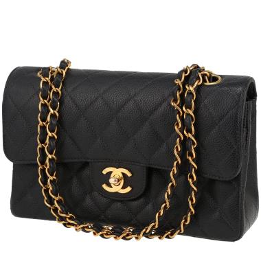 Borsa a tracolla Chanel  Timeless Petit in pelle martellata e trapuntata blu marino