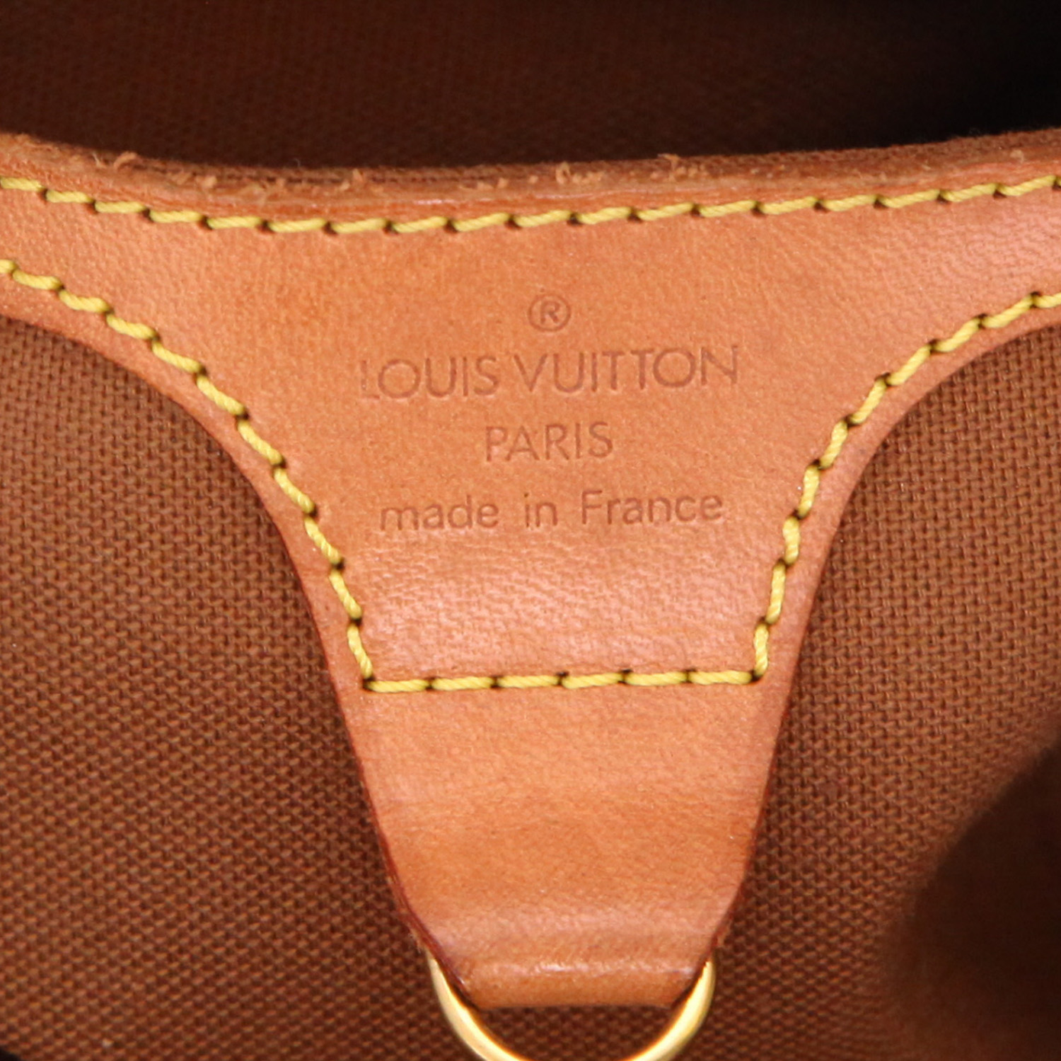 Borsa Louis Vuitton  Ellipse modello grande  in tela monogram marrone e pelle naturale - Detail D2