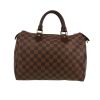 Bolso de mano Louis Vuitton  Speedy 30 en lona a cuadros ébano y cuero marrón - 360 thumbnail