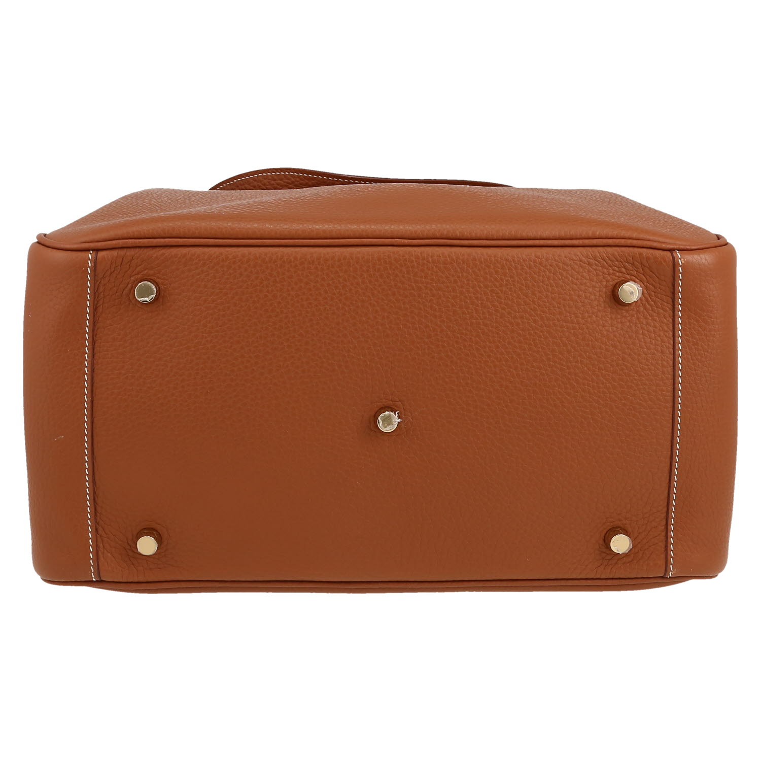 Sac porté épaule Hermès  Lindy 34 cm en cuir togo gold - Detail D1