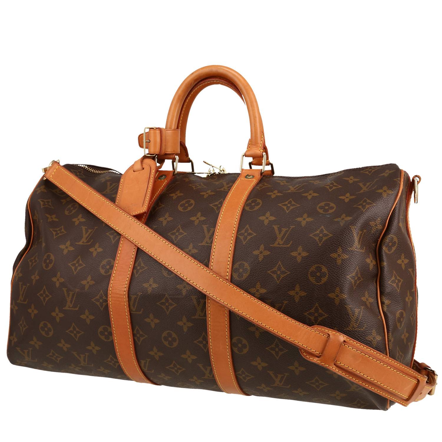 Keepall 45 Travel Bag In Brown Monogram Canvas And
