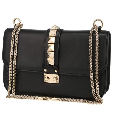 Borsa a tracolla Valentino Garavani  Rockstud in pelle nera
