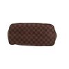 Sac cabas Louis Vuitton  Neverfull moyen modèle  en toile damier ébène et cuir marron - Detail D1 thumbnail