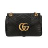 Bolso bandolera Gucci  GG Marmont en cuero acolchado negro - 360 thumbnail