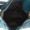 Bolso de mano Saint Laurent  Puffer en terciopelo azul - Detail D3 thumbnail