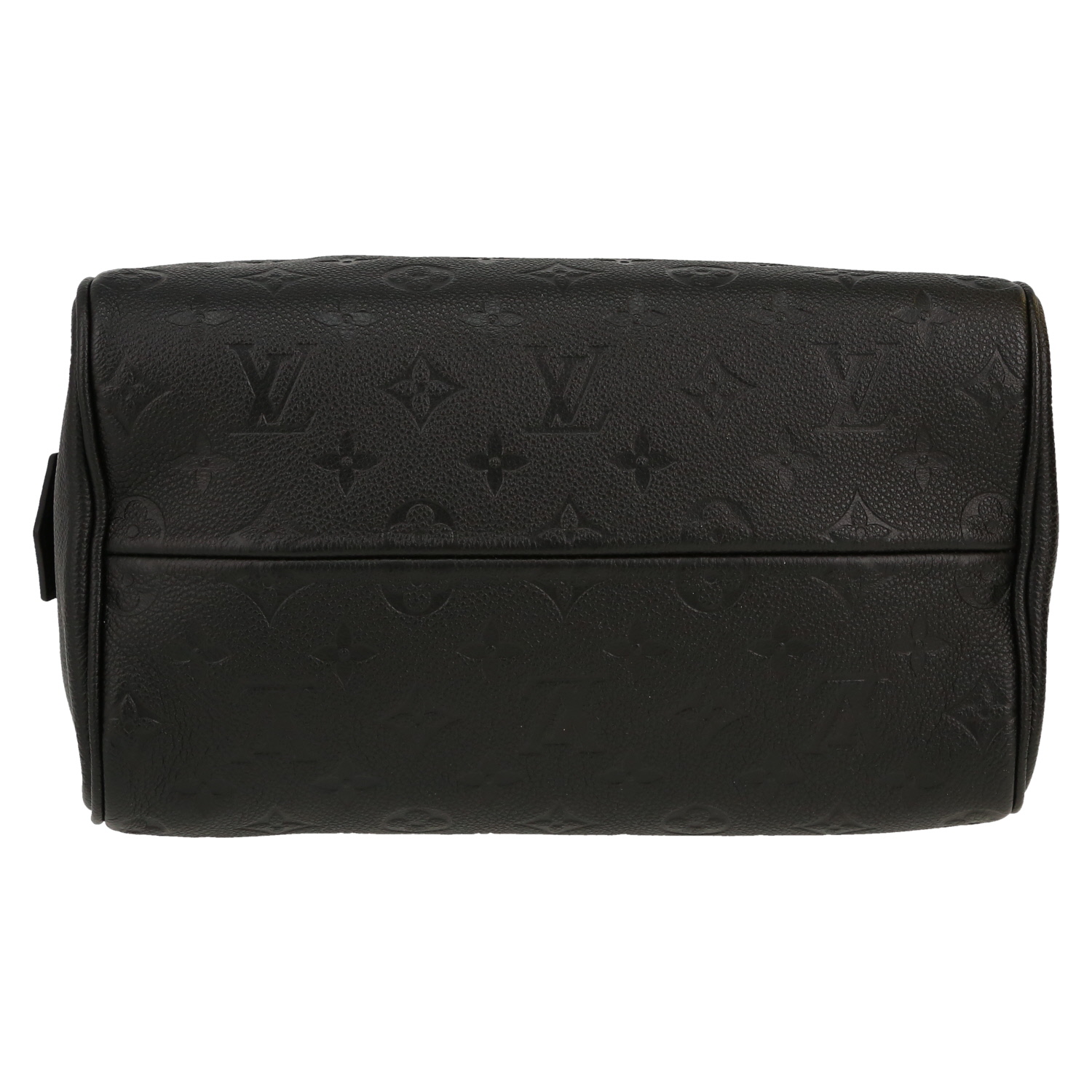 Sac bandoulière Louis Vuitton  Speedy en cuir monogram empreinte noir - Detail D1