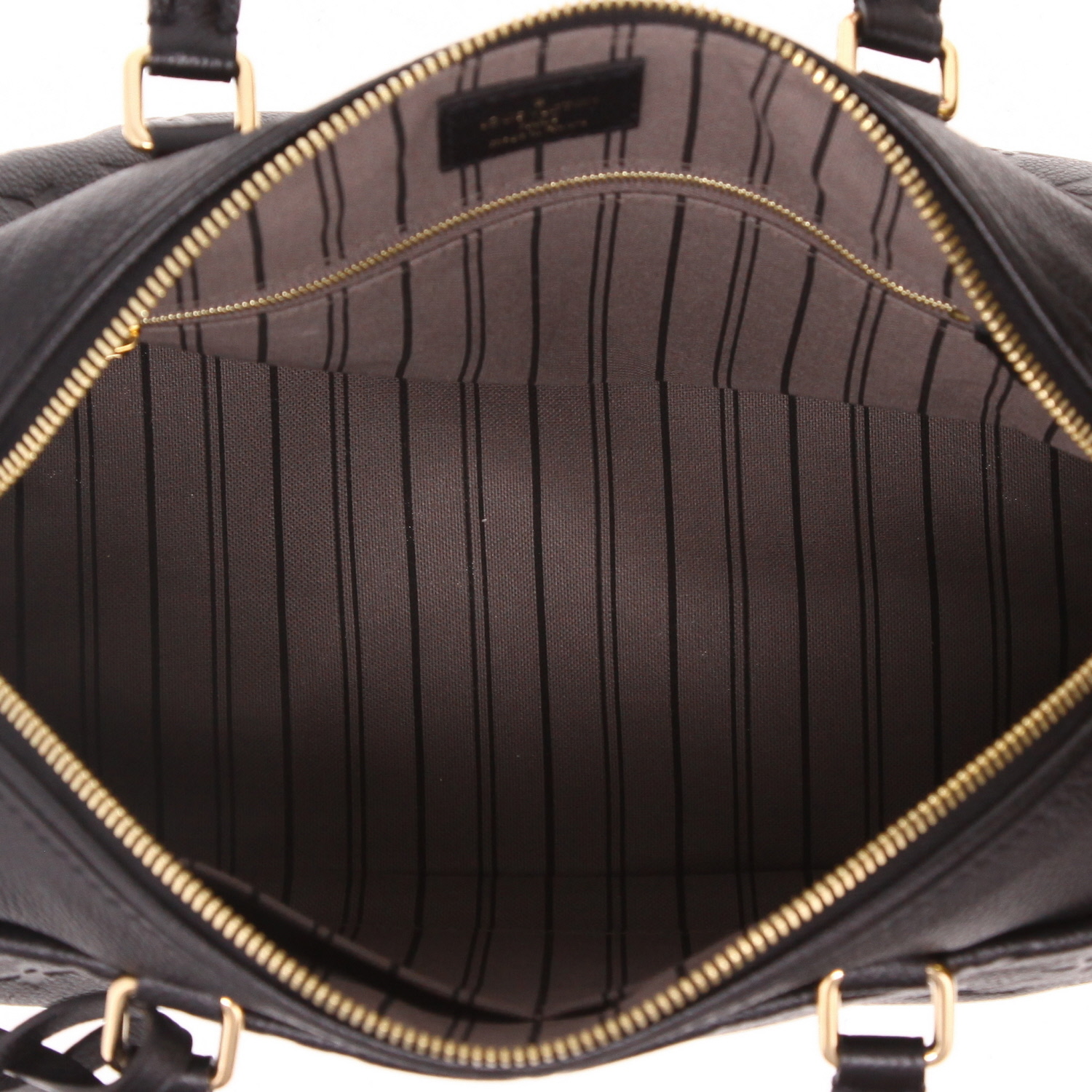 Bolso bandolera Louis Vuitton  Speedy en cuero monogram huella negro - Detail D3