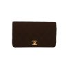 Chanel   handbag  in brown quilted jersey - 360 thumbnail