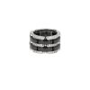 Flexible Chanel Ultra large model ring in white gold, ceramic and diamonds - 360 thumbnail