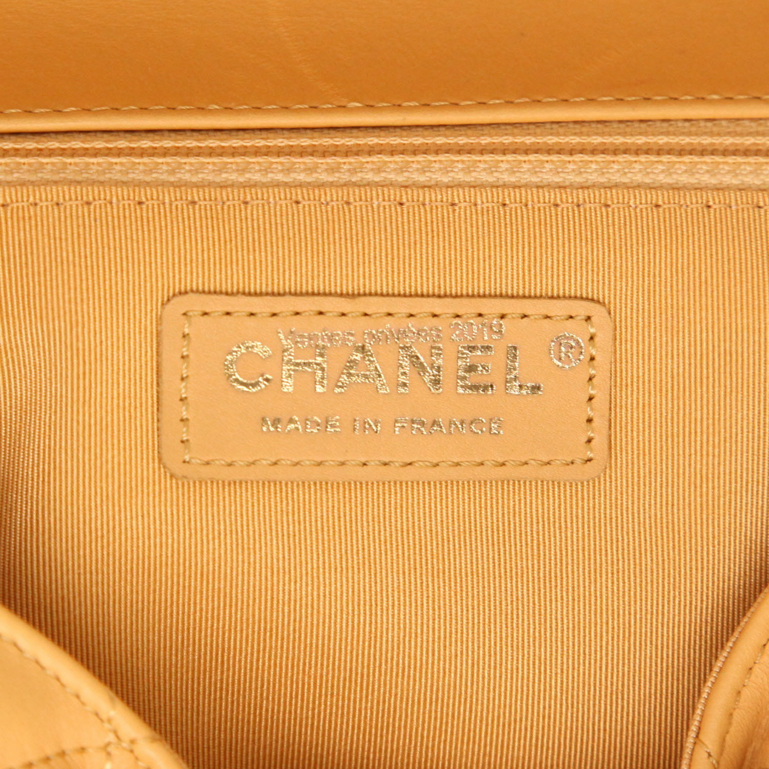 Borsa a tracolla Chanel   in pelle trapuntata beige - Detail D2