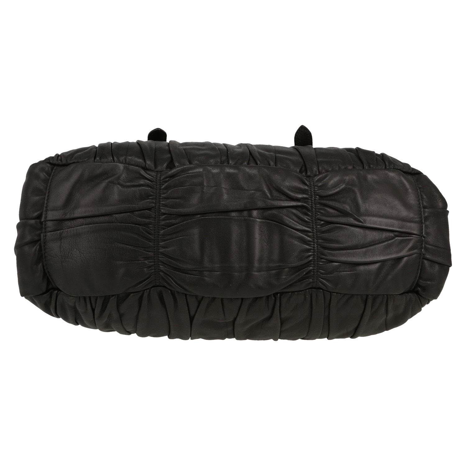 Bolso de mano Prada   en cuero con relieve negro - Detail D1