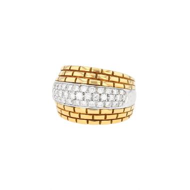 Anello Cartier  in oro giallo, oro bianco e diamanti