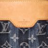 Louis Vuitton  Editions Limitées handbag  in blue monogram denim canvas  and natural leather - Detail D2 thumbnail