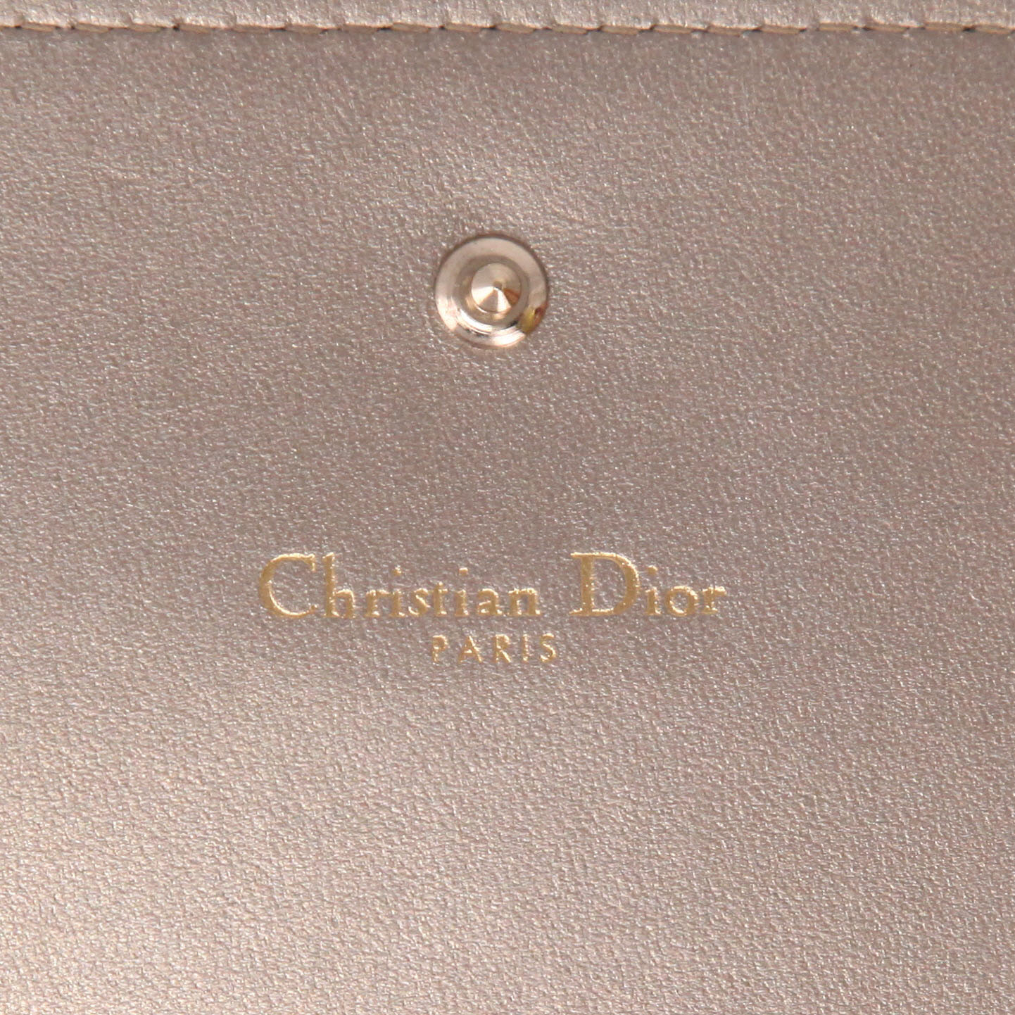 Dior  Wallet on Chain shoulder bag  in gold leather - Detail D2