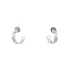 Paire de boucles d'oreilles Dinh Van Impression Domino en or blanc et diamants - 360 thumbnail