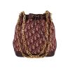 Dior  Bucket handbag  in burgundy monogram canvas Oblique  and burgundy leather - 360 thumbnail