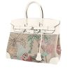 Hermès  Birkin 35 Faubourg Tropical handbag  in beige canvas  and white Swift leather - 00pp thumbnail