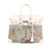 Hermès  Birkin 35 Faubourg Tropical handbag  in beige canvas  and white Swift leather - 360 thumbnail