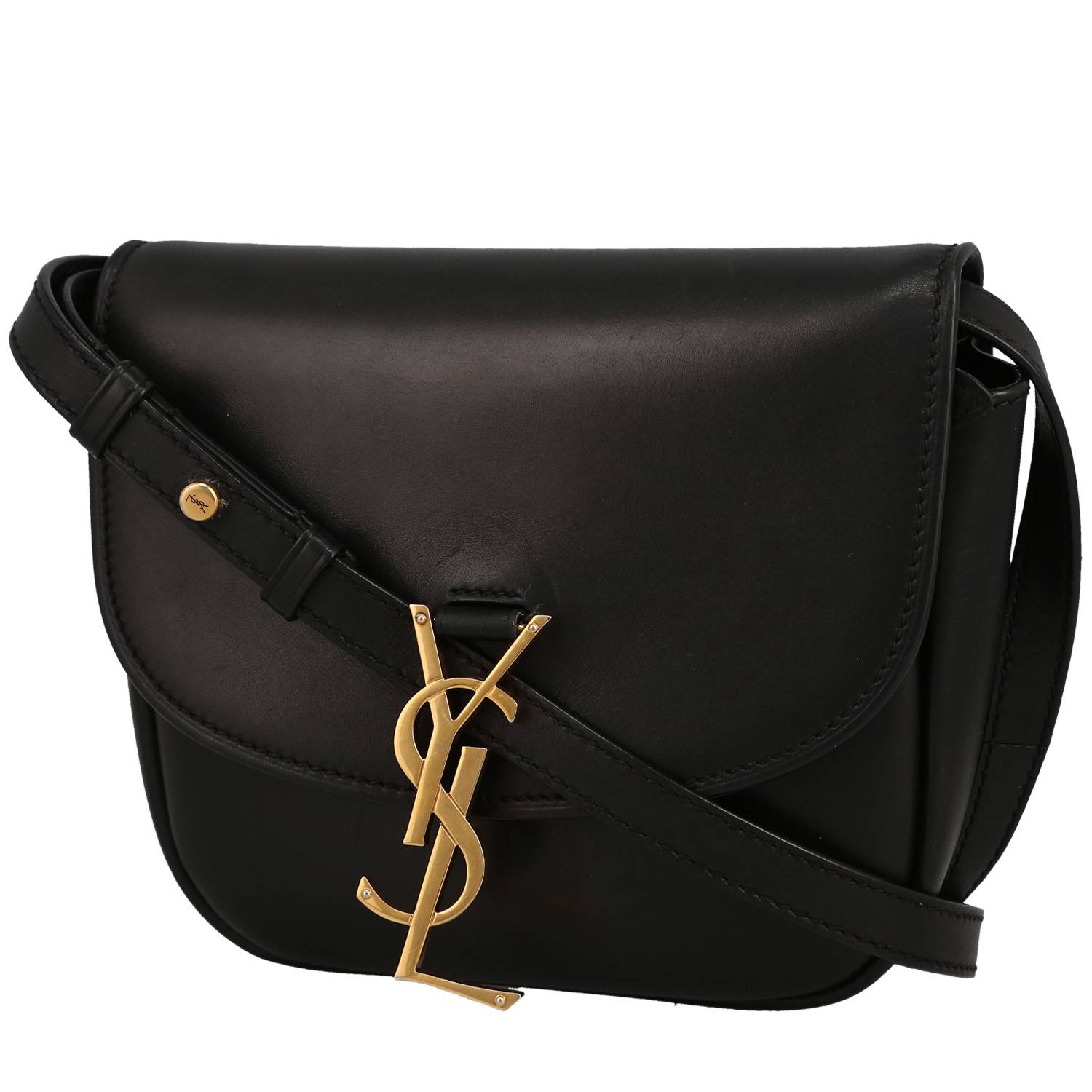 Kaia Small Model Shoulder Bag In Black Leather