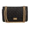 Chanel 2.55 shoulder bag  in black quilted leather - 360 thumbnail
