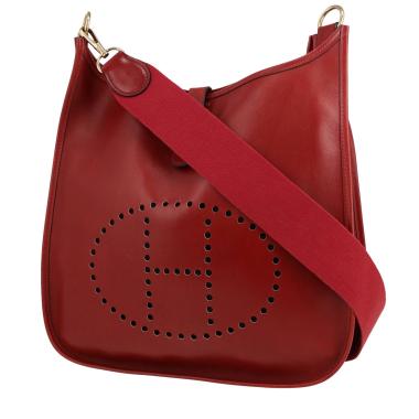 Borsa a tracolla Hermès  Evelyne in pelle box rossa