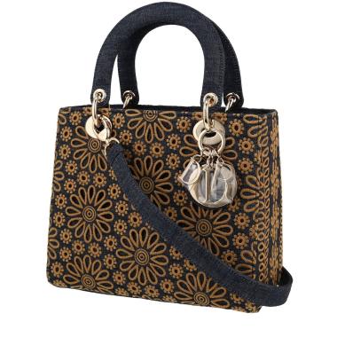 Bolso de mano Dior  Lady Dior en denim azul